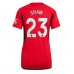 Manchester United Luke Shaw #23 Voetbalkleding Thuisshirt Dames 2023-24 Korte Mouwen
